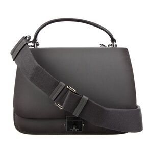 NWT Authentic MICHAEL KORS COLLECTION Mia Calf Leather Shoulder Satchel, Slate